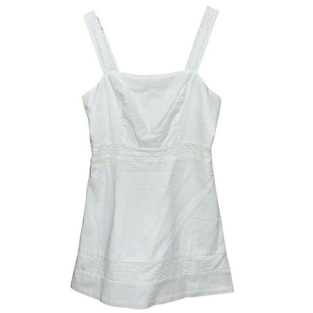 Copper Key White Eyelet Trim Sleeveless Dress Size M